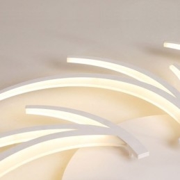 Luminária de teto linear irregular embutida Iluminação moderna
