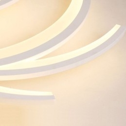 Luminária de teto linear irregular embutida Iluminação moderna