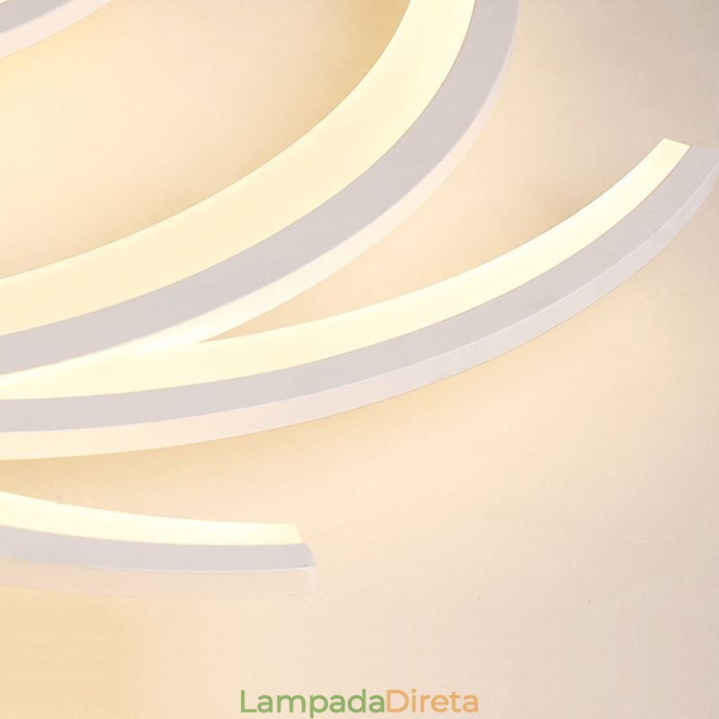 Luminária de teto linear irregular embutida Iluminação moderna