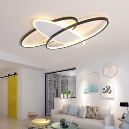Luminária de teto oval moderna de acrílico embutida