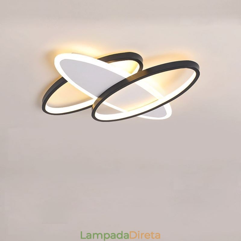 Luminária de teto oval moderna de acrílico embutida