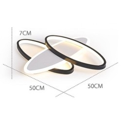 Luminária de teto oval moderna de acrílico embutida