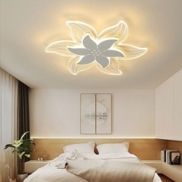 Elegante flor montagem embutida luz de teto iluminação decorativa única