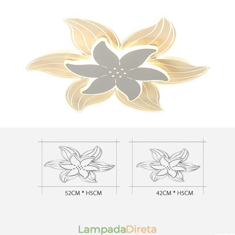 Elegante flor montagem embutida luz de teto iluminação decorativa única