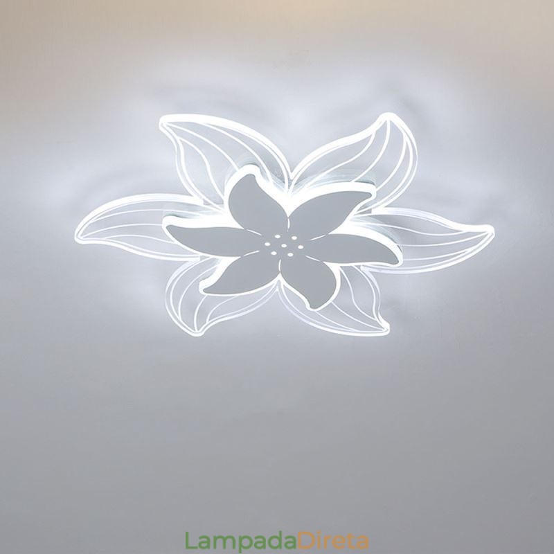 Elegante flor montagem embutida luz de teto iluminação decorativa única