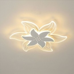 Elegante flor montagem embutida luz de teto iluminação decorativa única