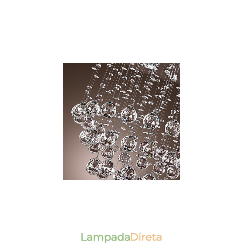 Lustre de Cristal com 5 luzes Design (Cristal K9)