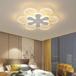 Luminária de teto decorativa moderna com flor bonita e montagem embutida