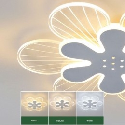 Luminária de teto decorativa moderna com flor bonita e montagem embutida