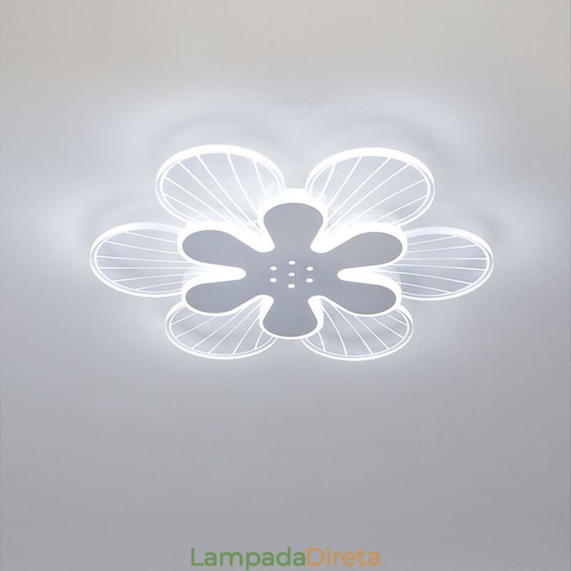 Luminária de teto decorativa moderna com flor bonita e montagem embutida