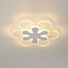 Luminária de teto decorativa moderna com flor bonita e montagem embutida