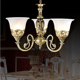 Lustre de bronze clássico tradicional em metal