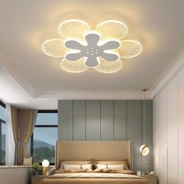 Luminária de teto decorativa moderna com flor bonita e montagem embutida