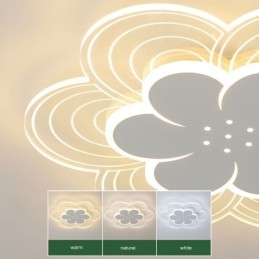 Linda luminária de teto embutida em formato de pétala, luz acrílica minimalista