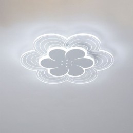 Linda luminária de teto embutida em formato de pétala, luz acrílica minimalista