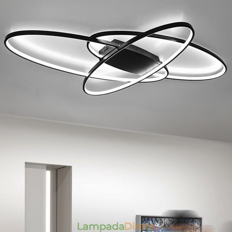 Luminária de teto oval moderna embutida em acrílico luminária decorativa