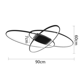 Luminária de teto oval moderna embutida em acrílico luminária decorativa