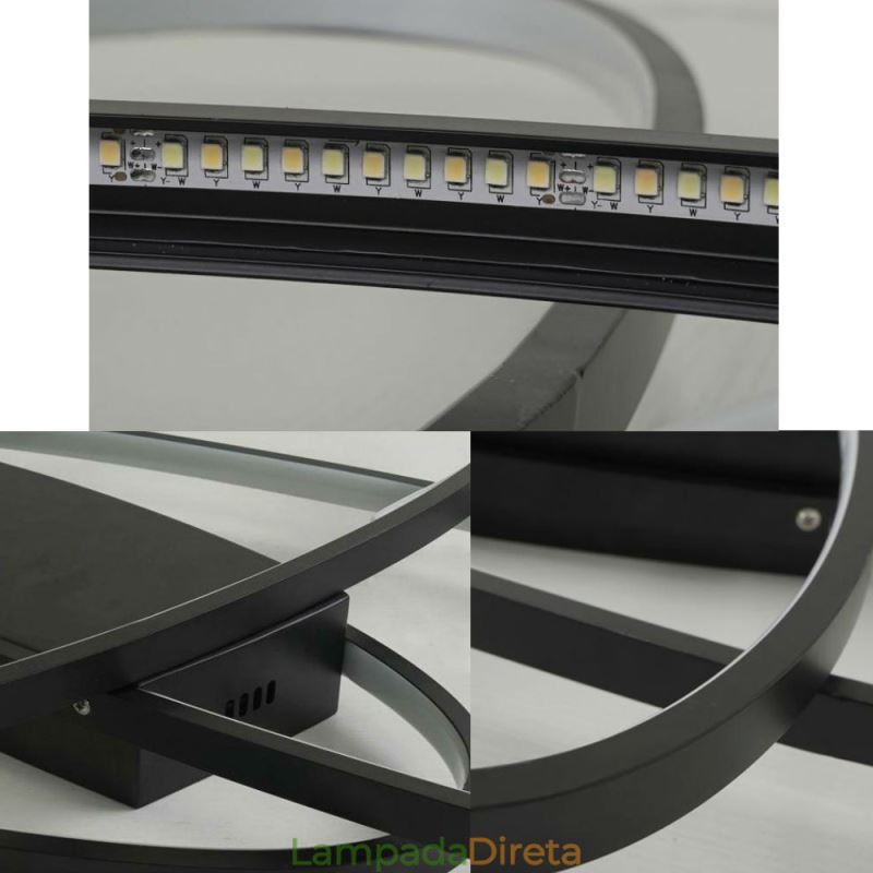 Luminária de teto oval moderna embutida em acrílico luminária decorativa