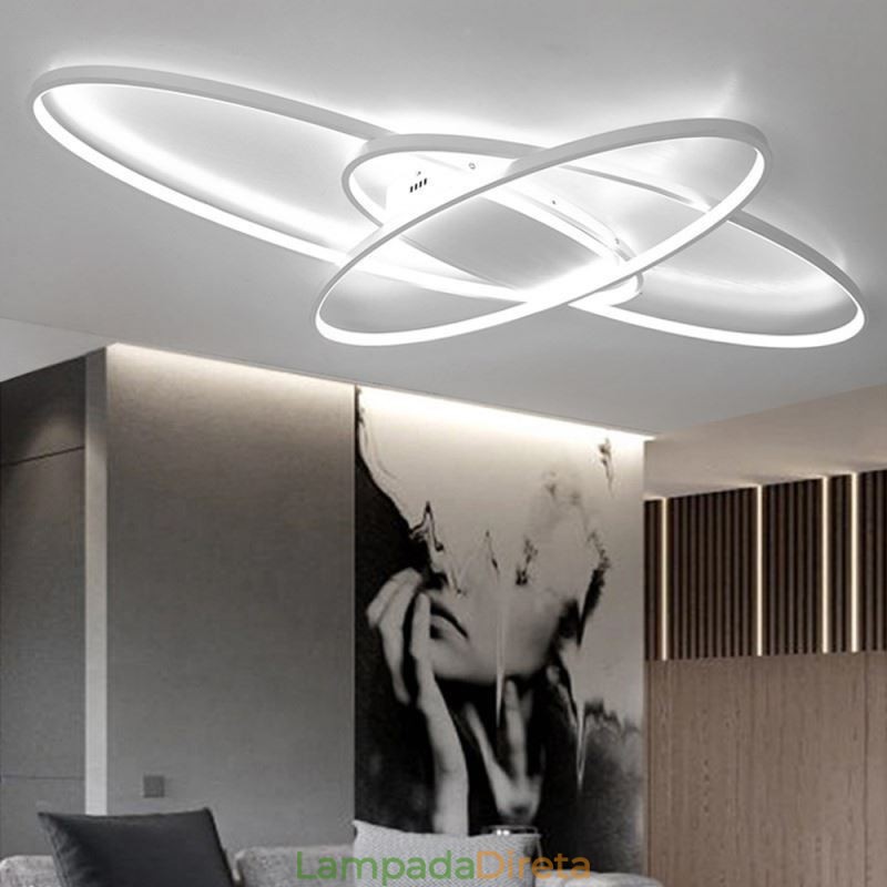 Luminária de teto oval moderna embutida em acrílico luminária decorativa