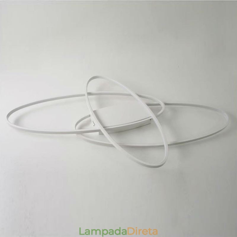 Luminária de teto oval moderna embutida em acrílico luminária decorativa