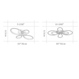 Luminária de teto embutida moderna com design de flores, iluminação decorativa