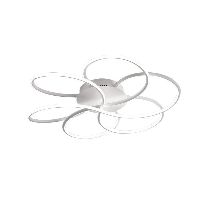 Luminária de teto linear embutida com design moderno de flores