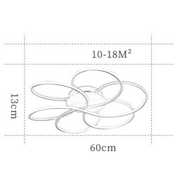 Luminária de teto linear embutida com design moderno de flores