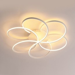 Luminária de teto linear embutida com design moderno de flores