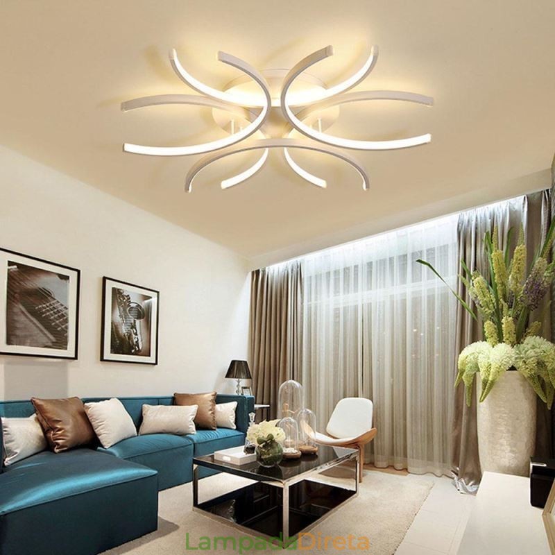 Luminária de teto embutida moderna com decoração de gel de sílica