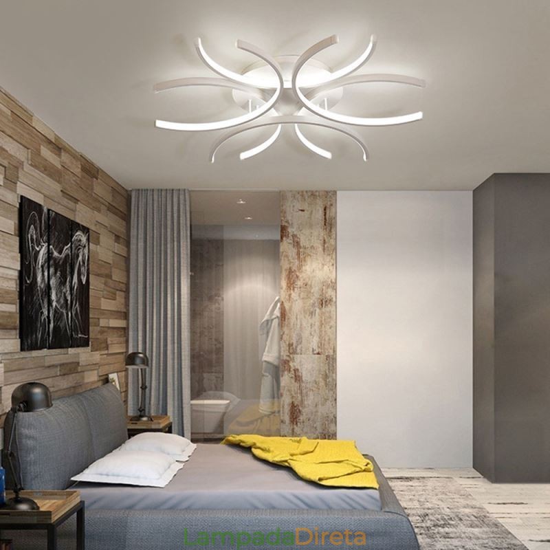 Luminária de teto embutida moderna com decoração de gel de sílica