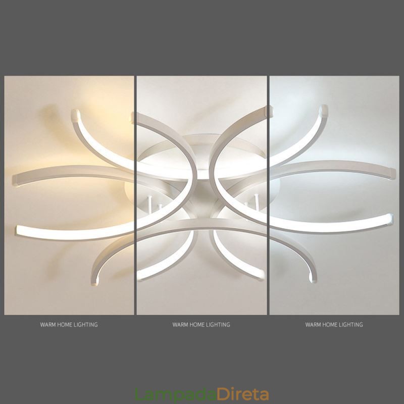 Luminária de teto embutida moderna com decoração de gel de sílica