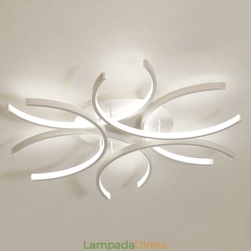 Luminária de teto embutida moderna com decoração de gel de sílica