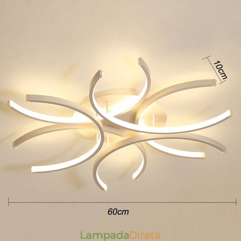 Luminária de teto embutida moderna com decoração de gel de sílica