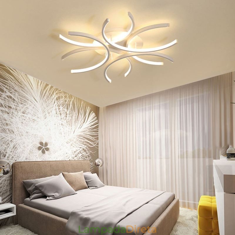 Luminária de teto embutida moderna com decoração de gel de sílica