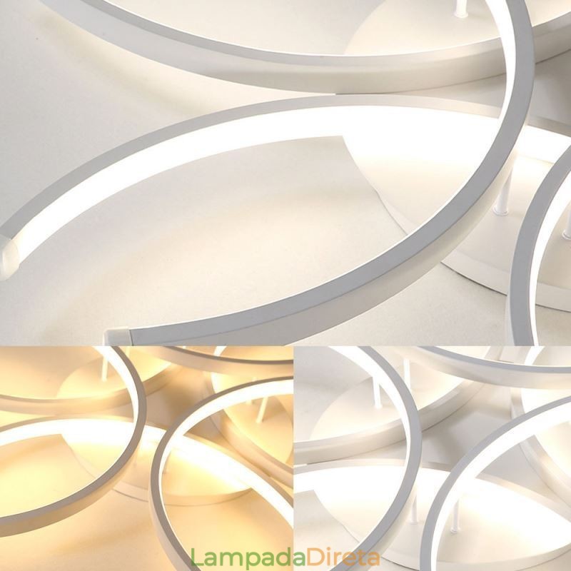 Luminária de teto embutida moderna com decoração de gel de sílica