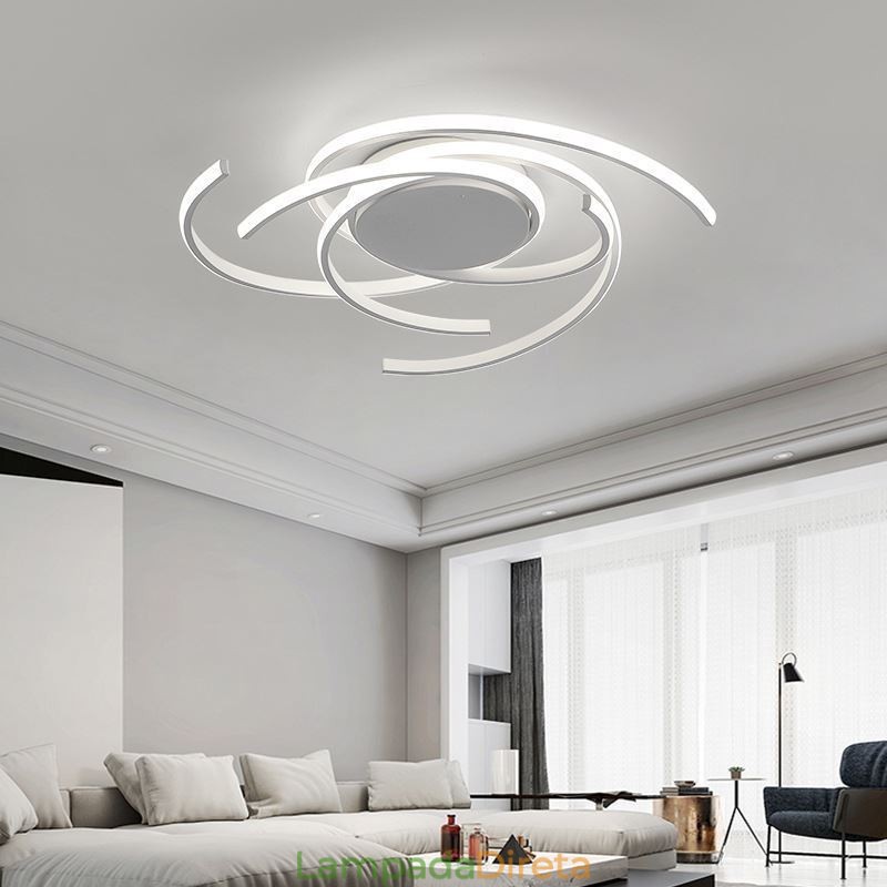 Luminária de teto embutida em acrílico moderna, iluminação criativa para decoração
