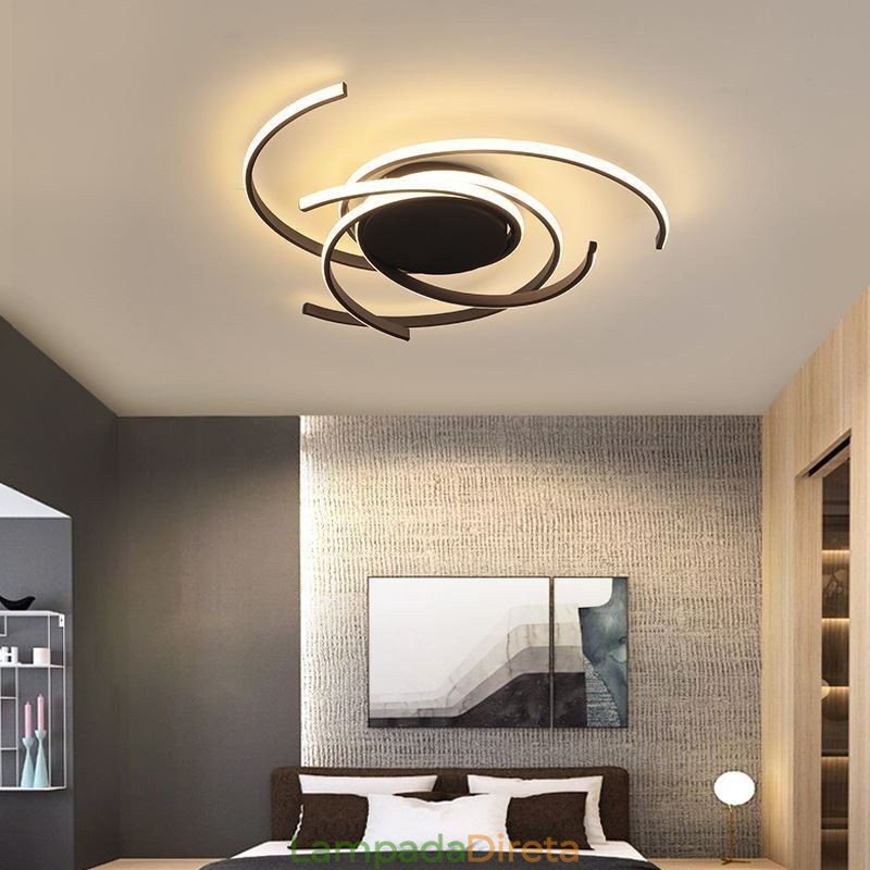 Luminária de teto embutida em acrílico moderna, iluminação criativa para decoração