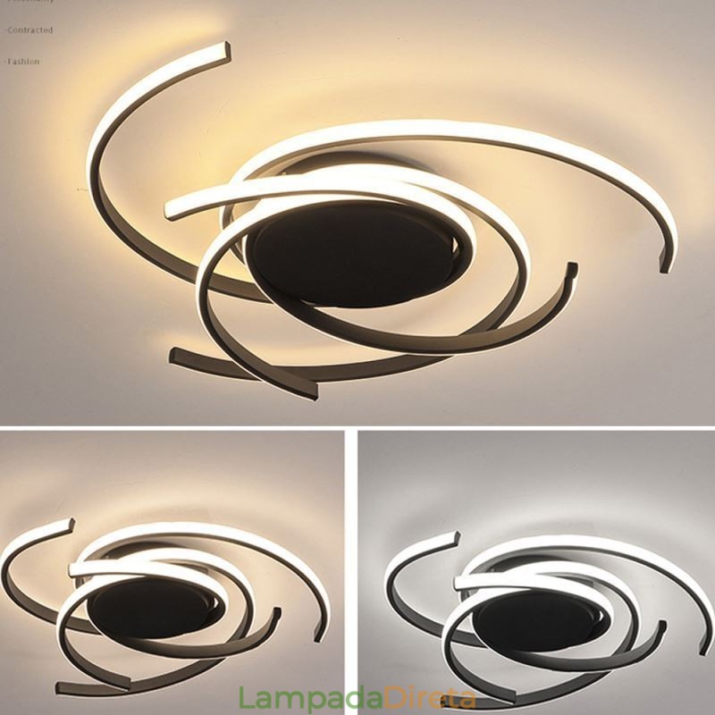 Luminária de teto embutida em acrílico moderna, iluminação criativa para decoração
