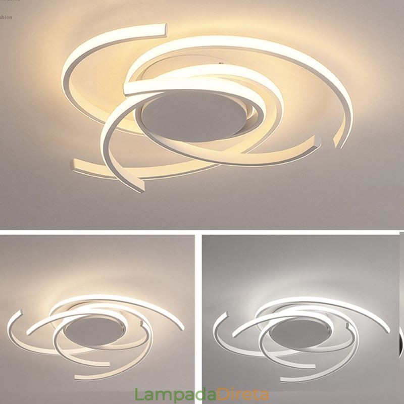 Luminária de teto embutida em acrílico moderna, iluminação criativa para decoração