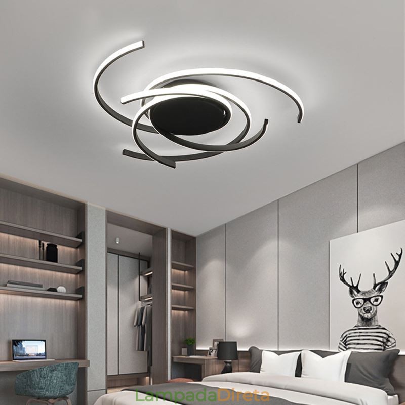 Luminária de teto embutida em acrílico moderna, iluminação criativa para decoração