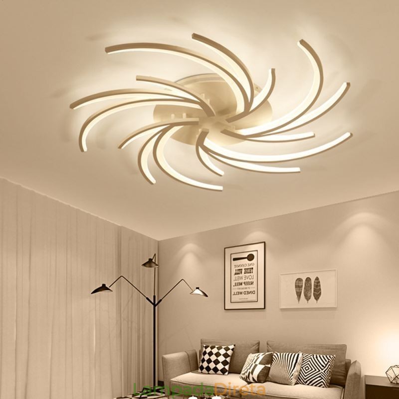 Moinho de vento moderno Flush Mount Ceiling Light Irregular Decoration Lighting
