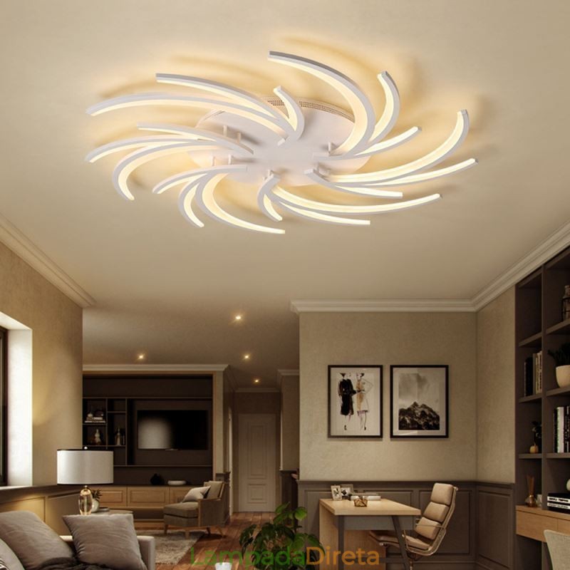 Moinho de vento moderno Flush Mount Ceiling Light Irregular Decoration Lighting