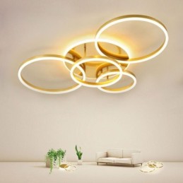 Luminária de teto acrílica moderna embutida Halo Ring
