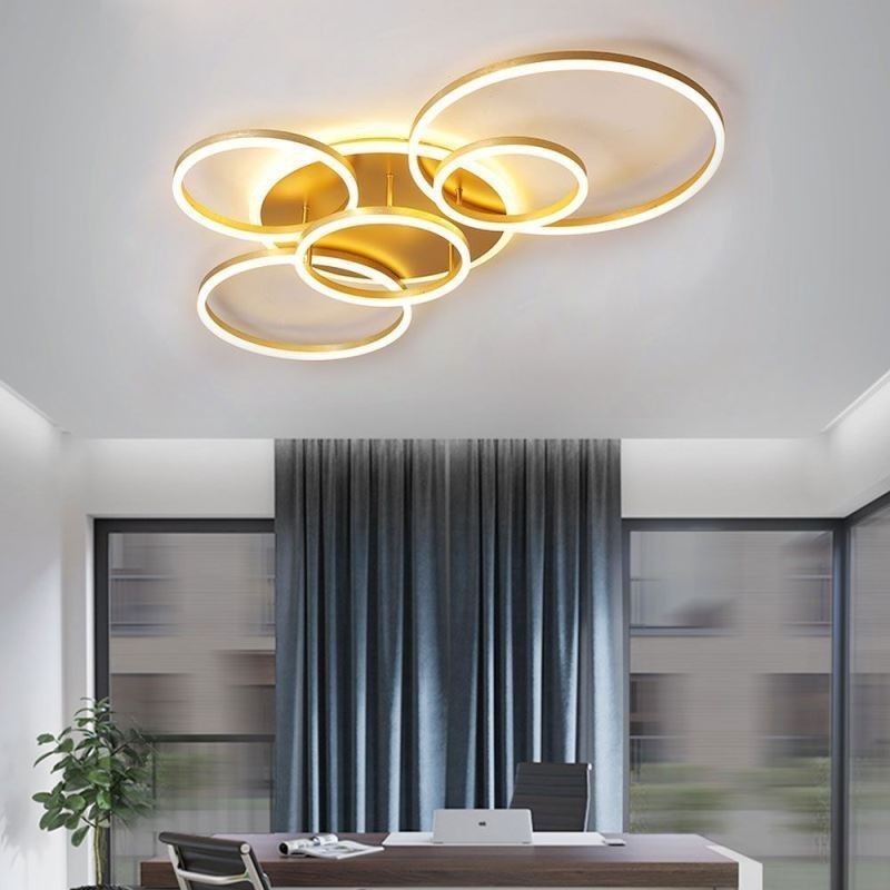 Luminária de teto acrílica moderna embutida Halo Ring