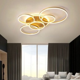 Luminária de teto acrílica moderna embutida Halo Ring
