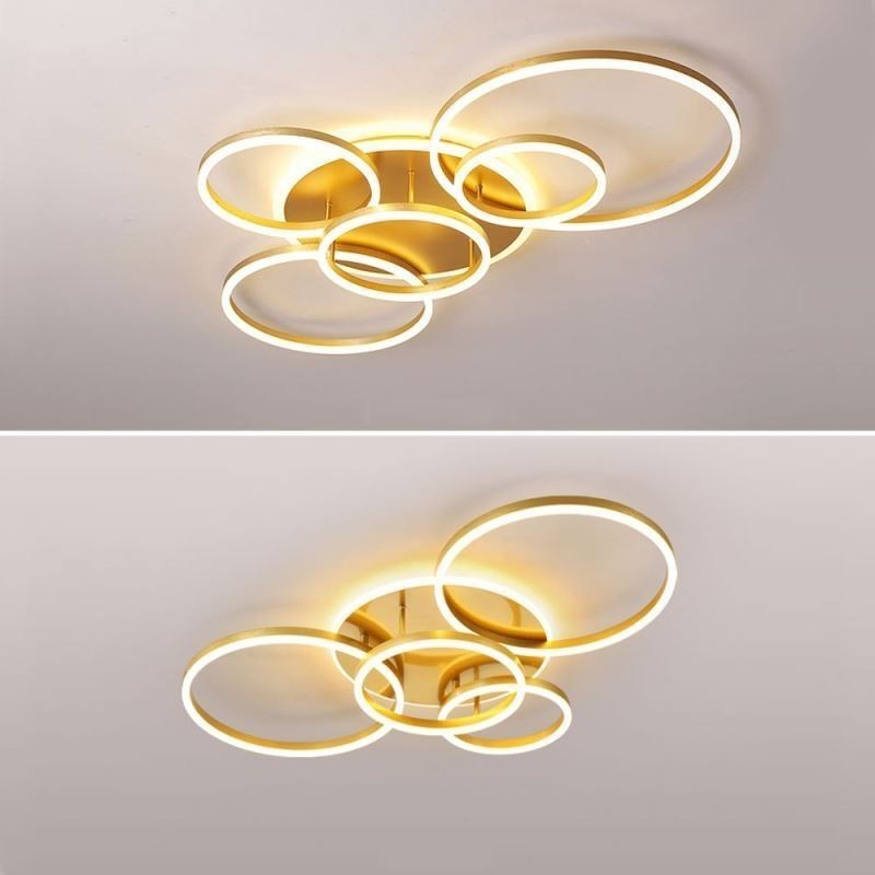 Luminária de teto acrílica moderna embutida Halo Ring