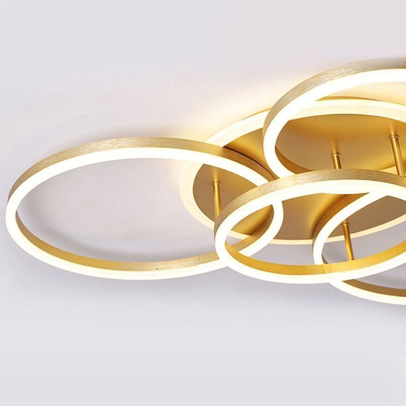 Luminária de teto acrílica moderna embutida Halo Ring