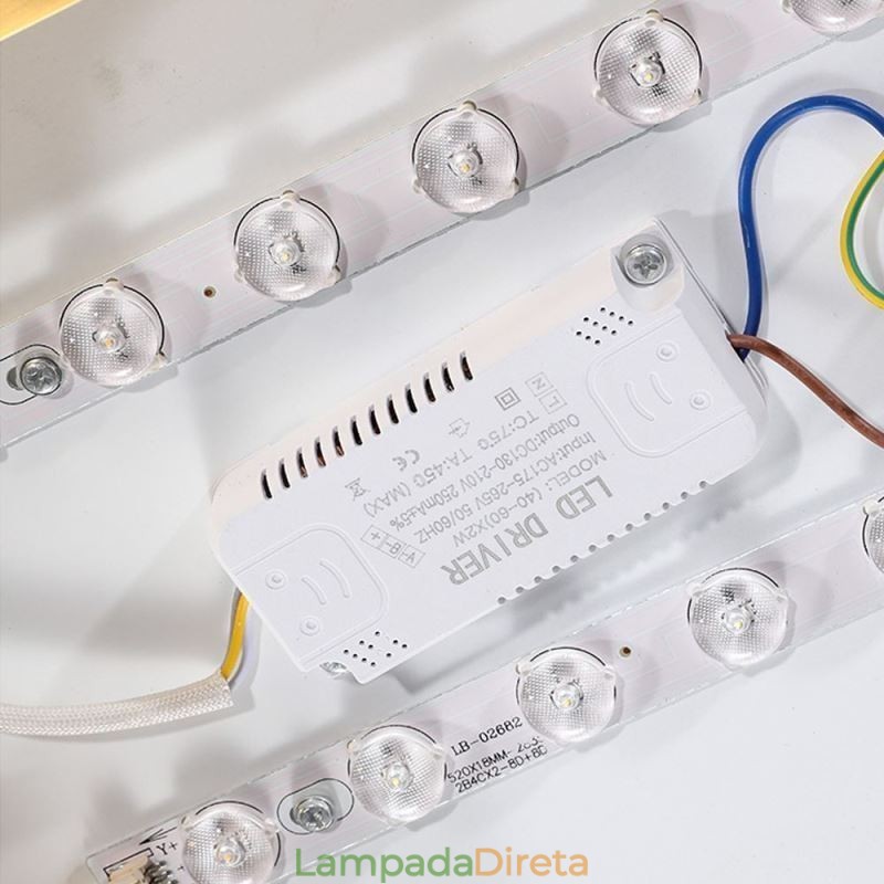 Luminária de teto redonda embutida moderna em acrílico dourado