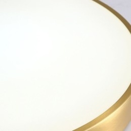 Luminária de teto redonda embutida moderna em acrílico dourado