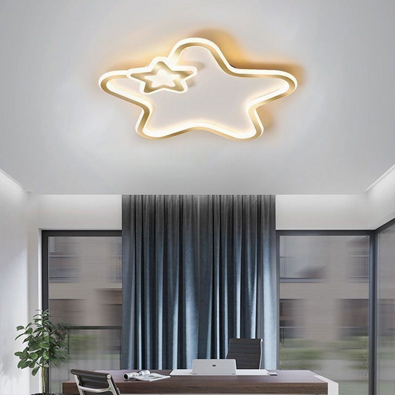 Luminária de teto Creative Star Flush Mount Golden Star